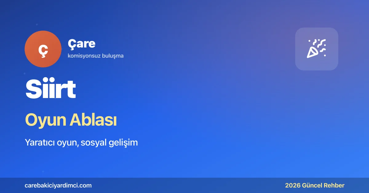Siirt Oyun Ablası 2026: Fıstık + Veysel Karani | Çare